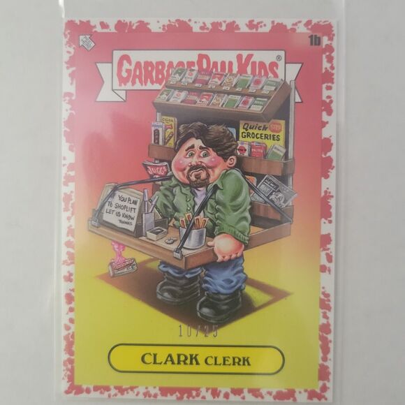 GPK X View Askew 1b Clark Clerk RED Border Parallel Card (#'d10/25) Mint... - Picture 1 of 3